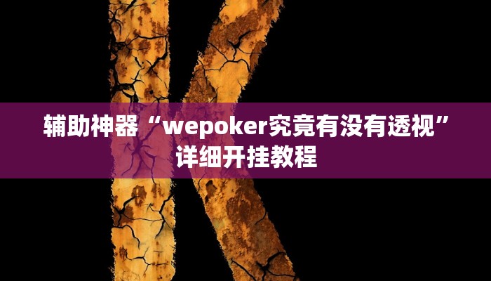 辅助神器“wepoker究竟有没有透视”详细开挂教程 辅助神器“wepoker究竟有没有透视”详细开挂教程