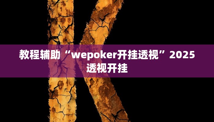 教程辅助“wepoker开挂透视”2025透视开挂