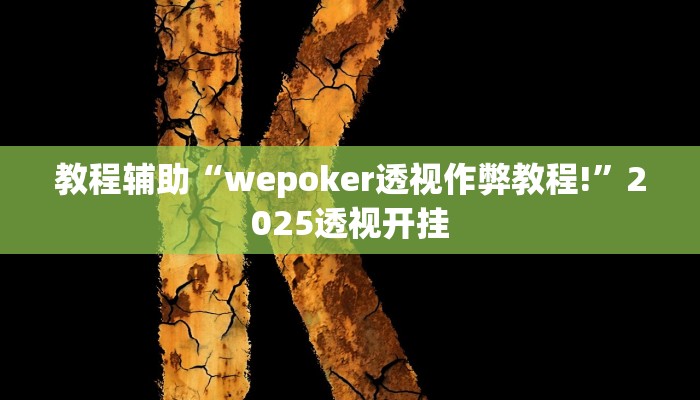 教程辅助“wepoker透视作弊教程!”2025透视开挂
