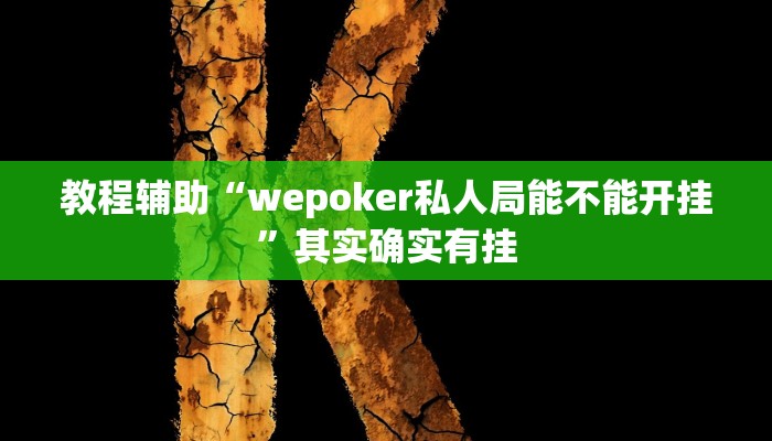 教程辅助“wepoker私人局能不能开挂”其实确实有挂 教程辅助“wepoker私人局能不能开挂”其实确实有挂