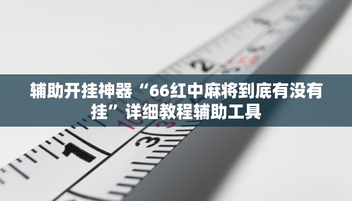 辅助开挂神器“66红中麻将到底有没有挂”详细教程辅助工具