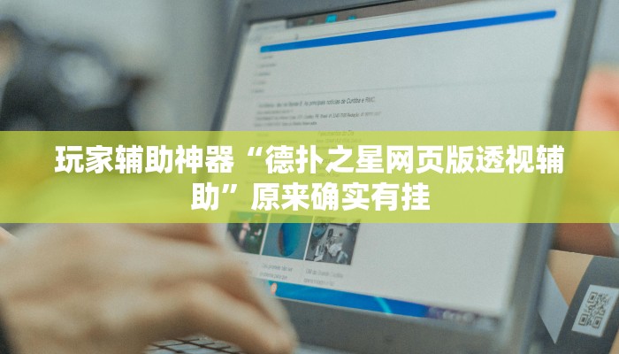 玩家辅助神器“德扑之星网页版透视辅助”原来确实有挂