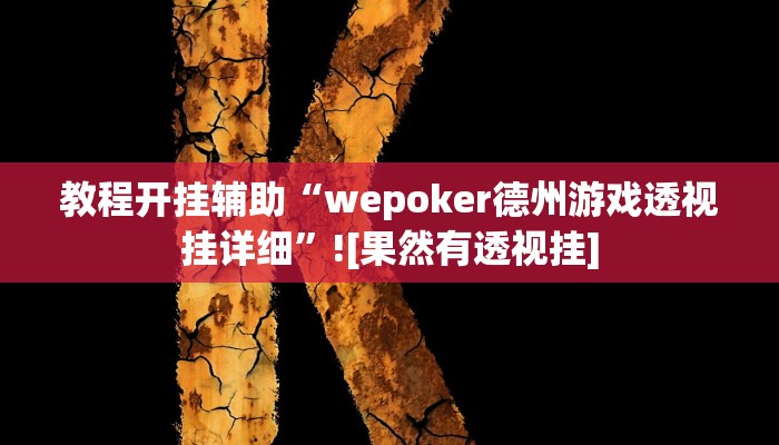 教程开挂辅助“wepoker德州游戏透视挂详细”![果然有透视挂]
