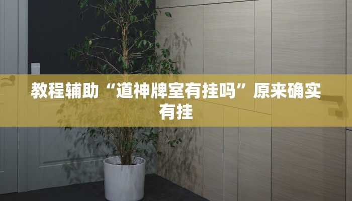 教程辅助“道神牌室有挂吗”原来确实有挂 教程辅助“道神牌室有挂吗”原来确实有挂