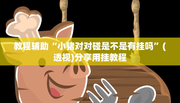 教程辅助“小猪对对碰是不是有挂吗”(透视)分享用挂教程