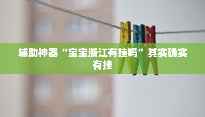 辅助神器“宝宝浙江有挂吗”其实确实有挂