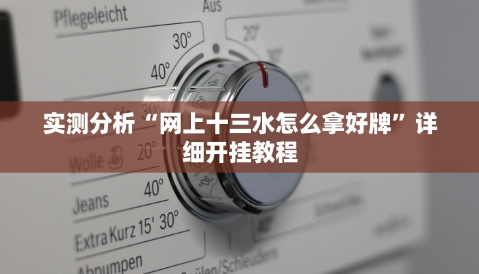实测分析“网上十三水怎么拿好牌”详细开挂教程